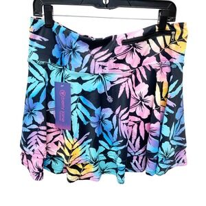 Berry Jane Women's Multicolor Ruffle Tennis Pickleball Skirt Skort Size XL
